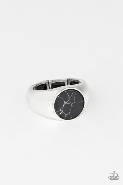 Carbon Print - black - Paparazzi MENS ring