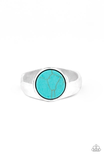 Carbon Print - blue - Paparazzi ring