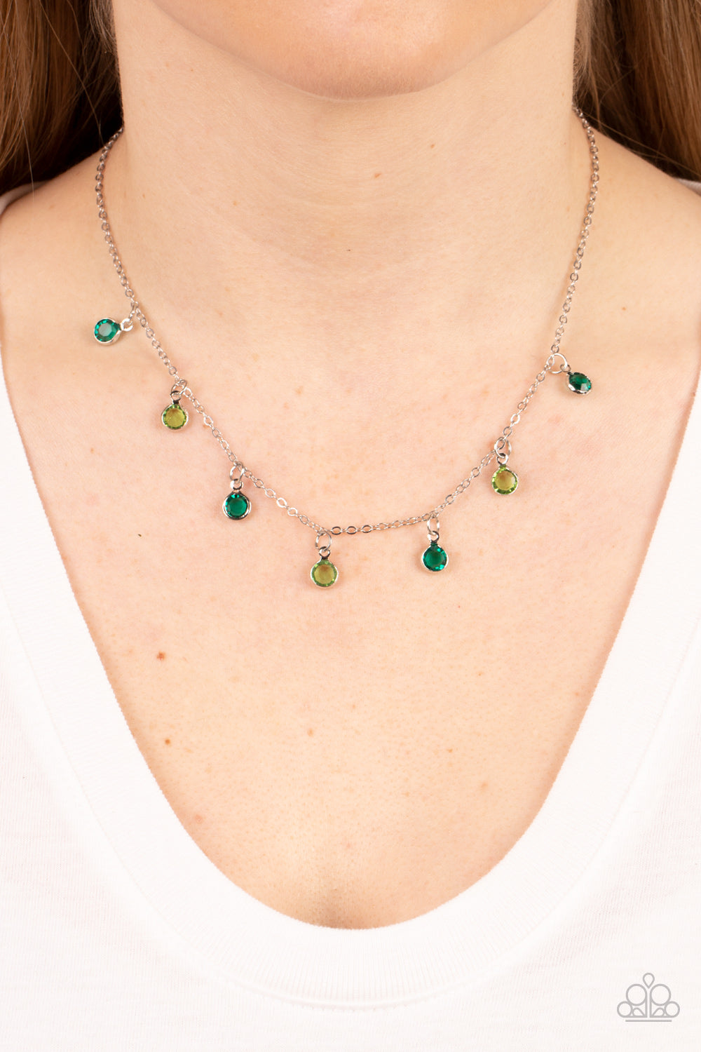 Carefree Charmer - green - Paparazzi necklace