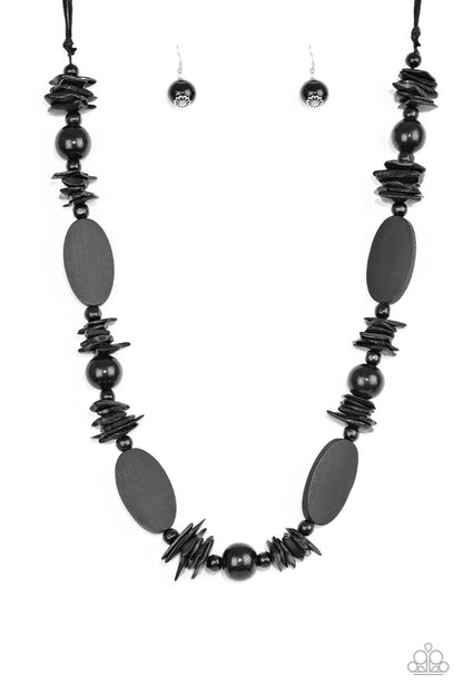 Carefree Cococay - black - Paparazzi necklace