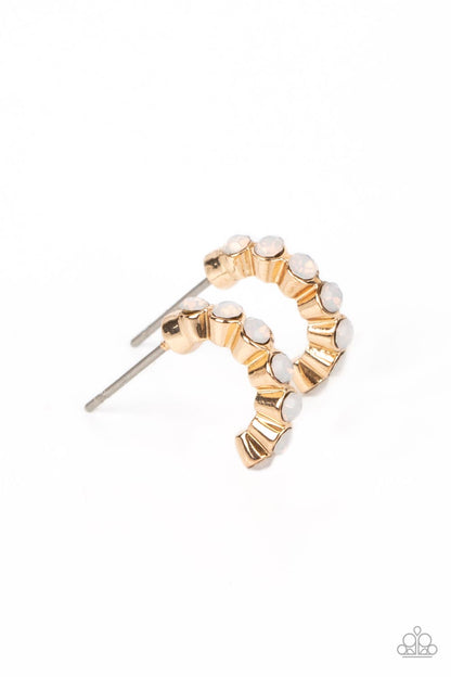 Carefree Couture - gold - Paparazzi earrings