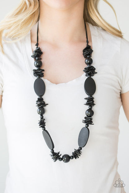 Carefree Cococay - black - Paparazzi necklace – JewelryBlingThing