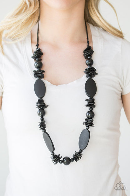 Carefree Cococay-black-Paparazzi necklace