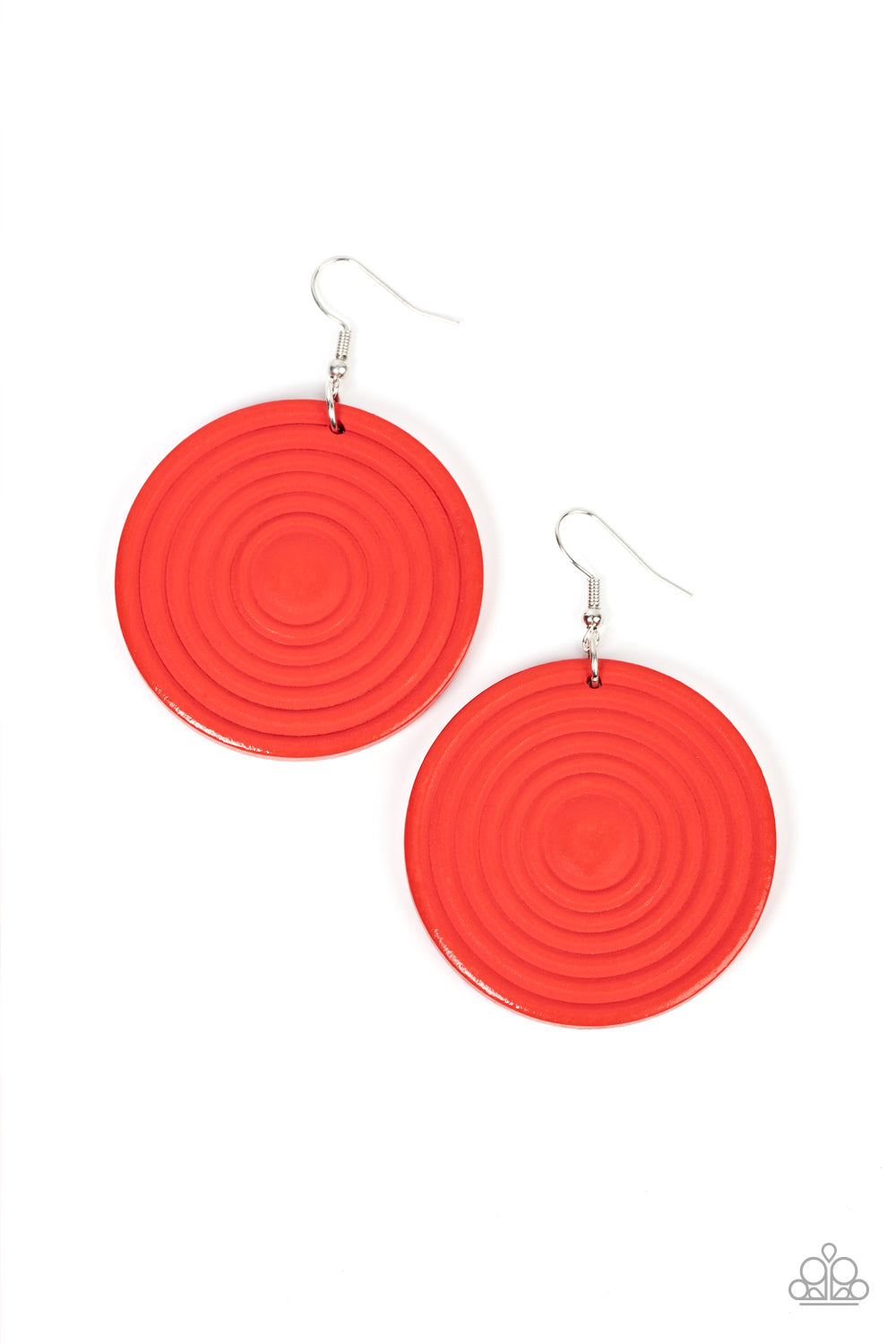 Caribbean Cymbal - red - Paparazzi earrings