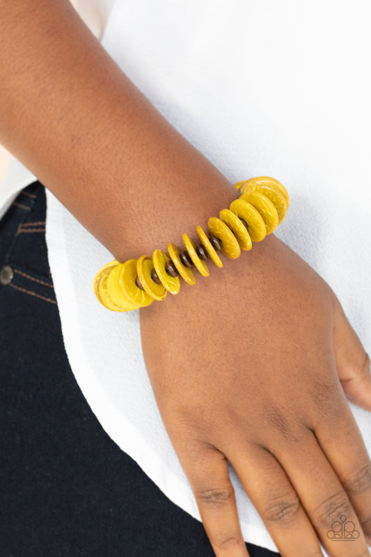 Caribbean Reefs - yellow - Paparazzi bracelet