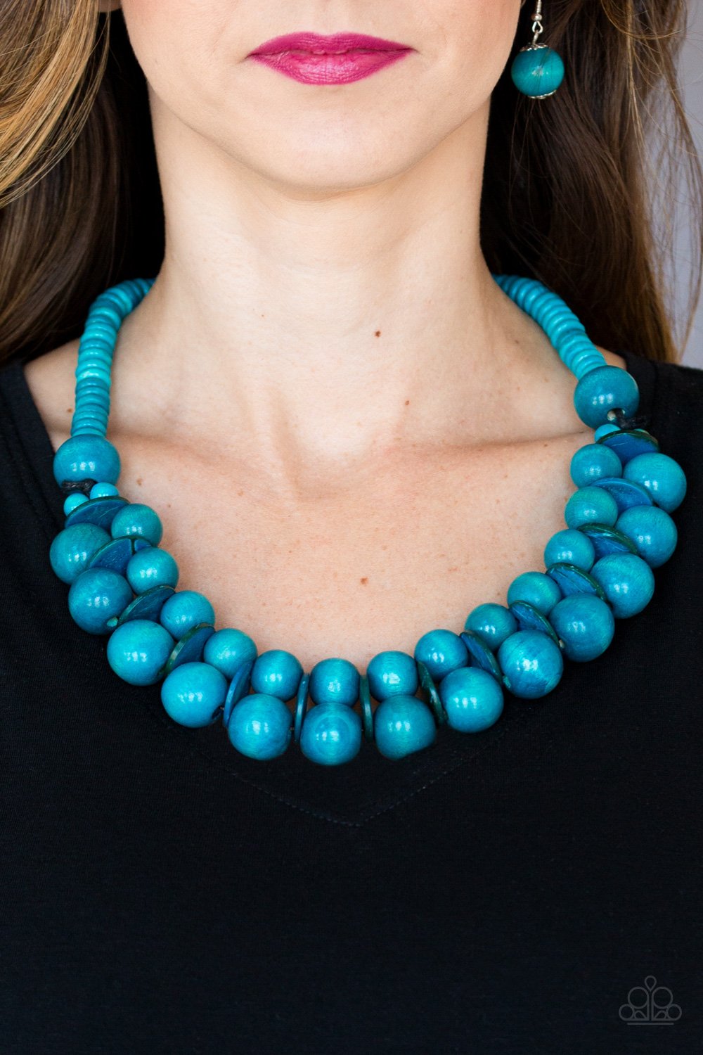 Caribbean Cover Girl - blue - Paparazzi necklace