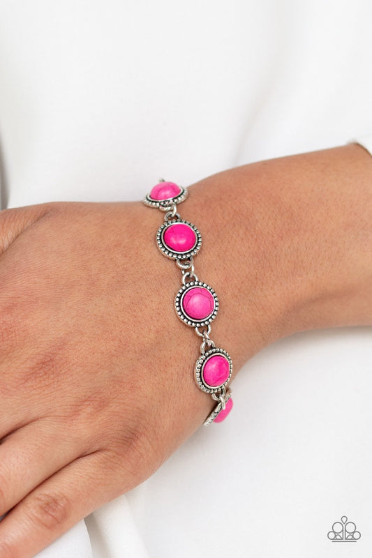 Carved in SANDSTONE-pink-Paparazzi bracelet