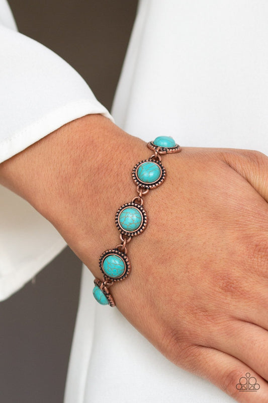 Carved in Sandstone-copper-Paparazzi bracelet