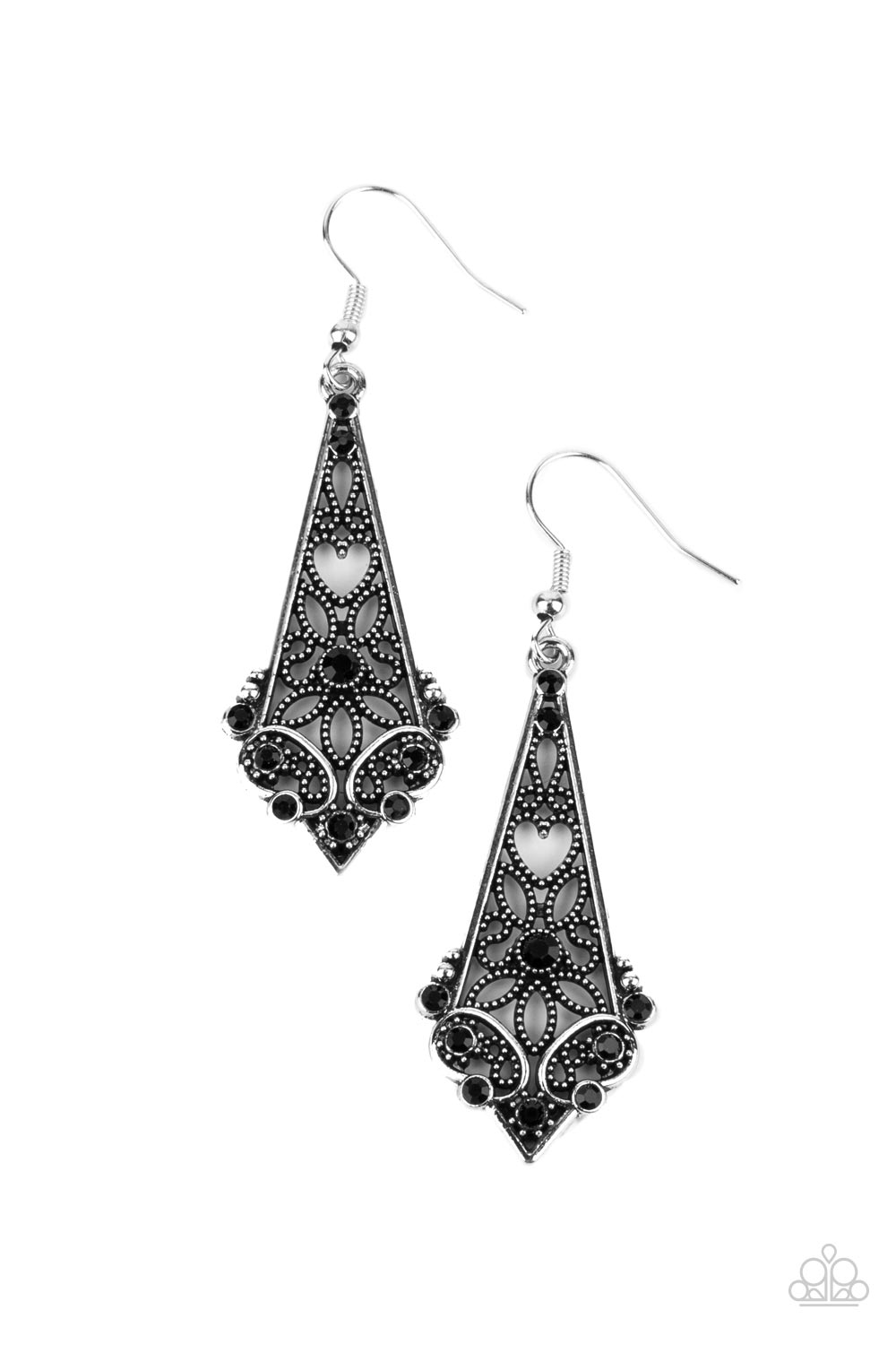 Casablanca Charisma - black - Paparazzi earrings