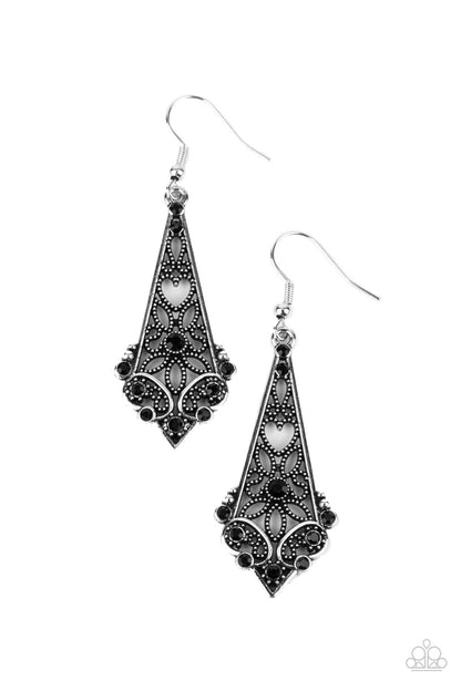 Casablanca Charisma - black - Paparazzi earrings