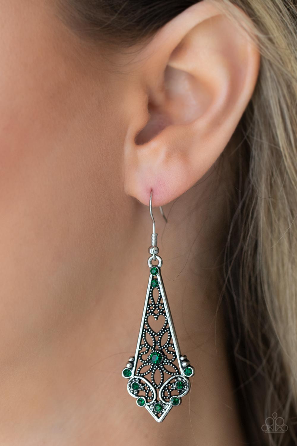 Casablanca Charisma - green - Paparazzi earrings