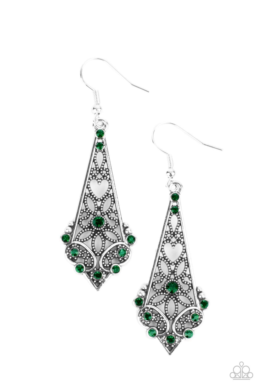 Casablanca Charisma - green - Paparazzi earrings