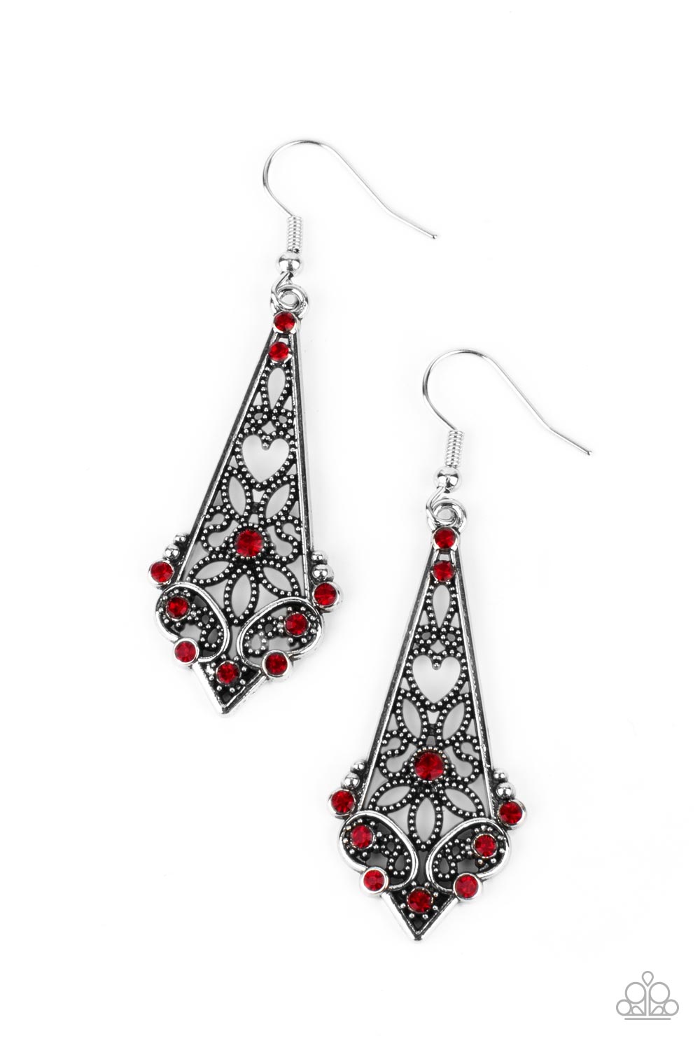 Casablanca Charisma - red - Paparazzi earrings