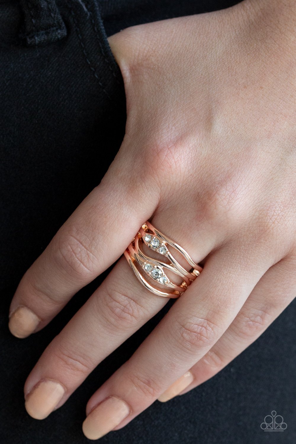 Cash Dash - rose gold - Paparazzi ring