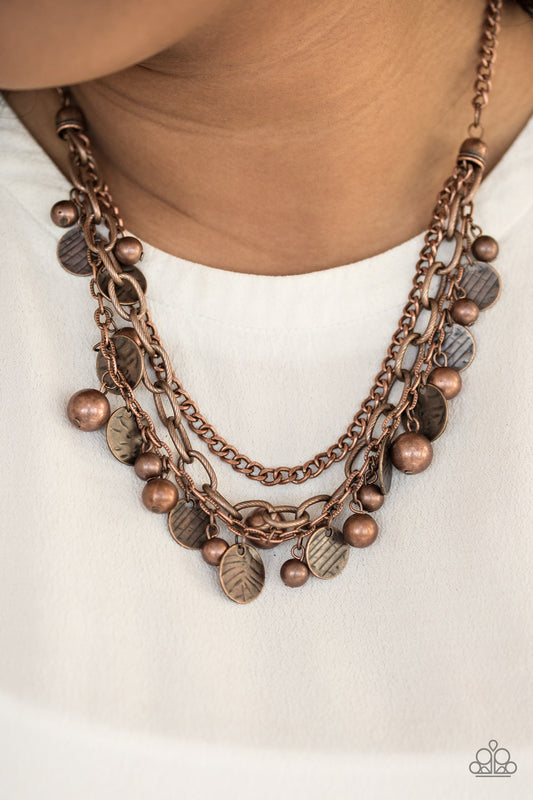 Cast Away Treasure - copper - Paparazzi necklace