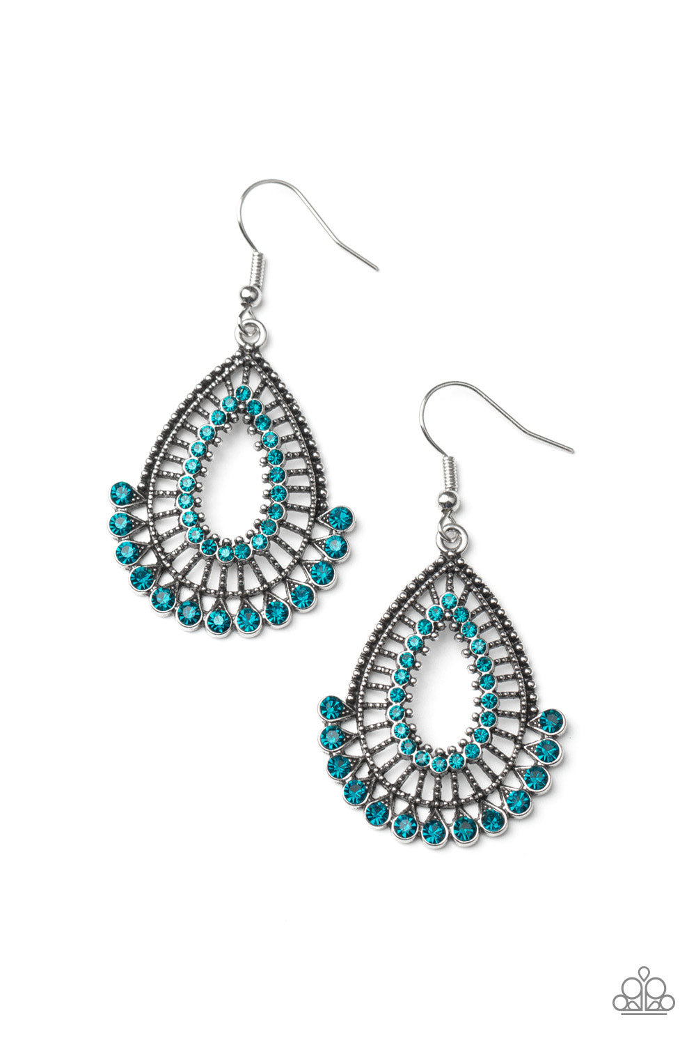 Castle Collection - blue - Paparazzi earrings