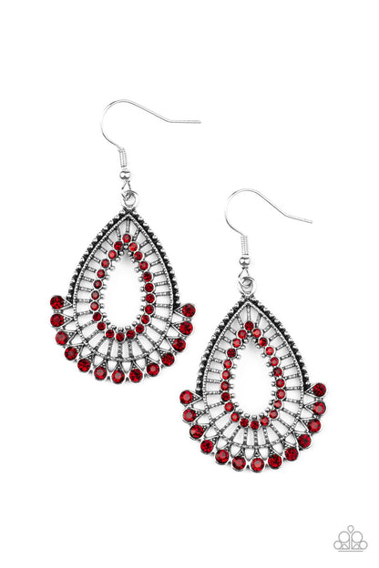 Castle Collection - red - Paparazzi earrings
