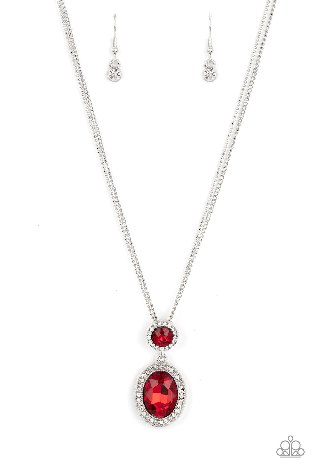 Castle Diamonds - red - Paparazzi necklace