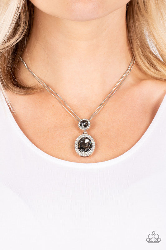 Castle Diamonds - silver - Paparazzi necklace