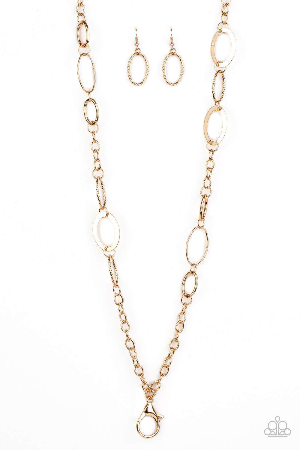 Casually Connected - gold - Paparazzi LANYARD necklace