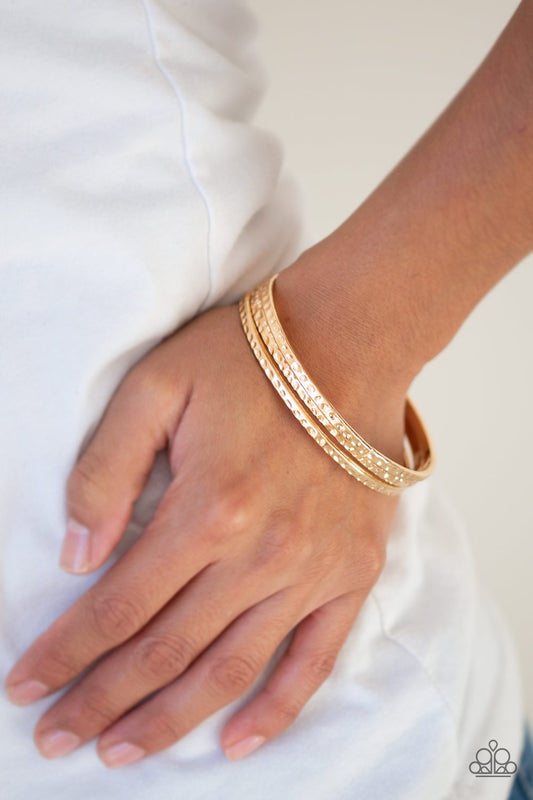 Casually Couture-gold-Paparazzi bracelet