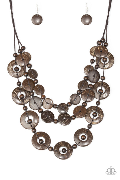 Catalina Coastin - brown - Paparazzi necklace