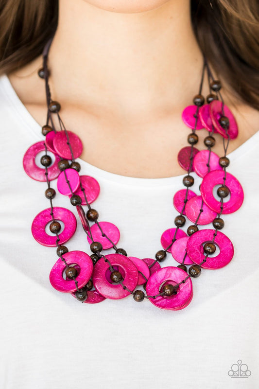 Catalina Coastin - pink - Paparazzi necklace