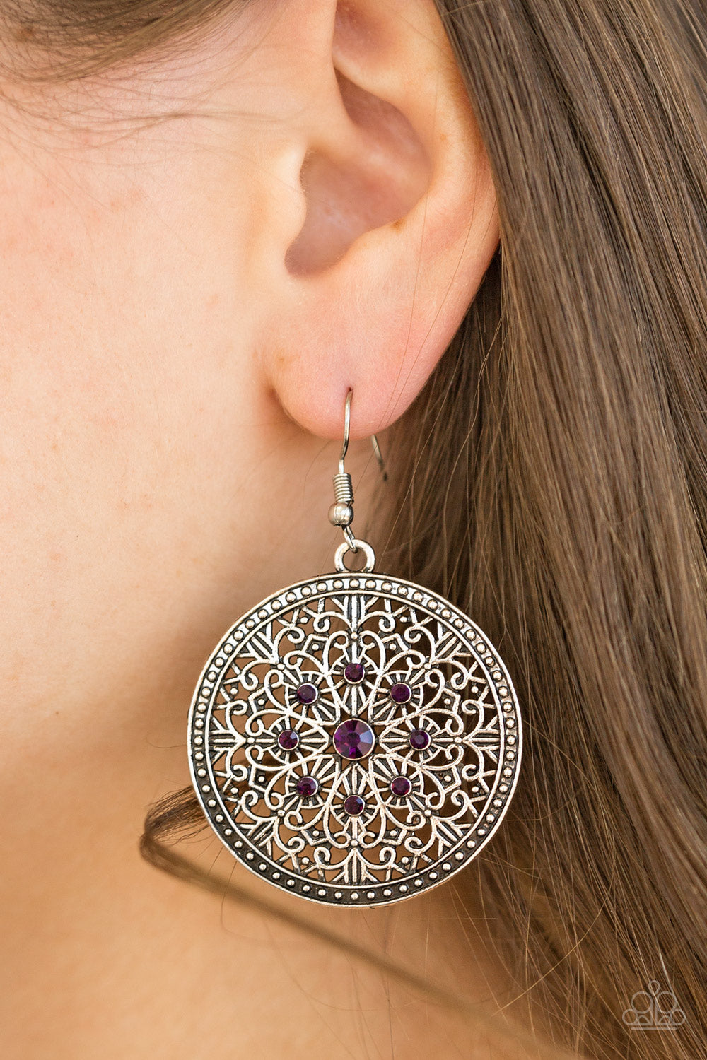 Catch a Chill - purple - Paparazzi earrings