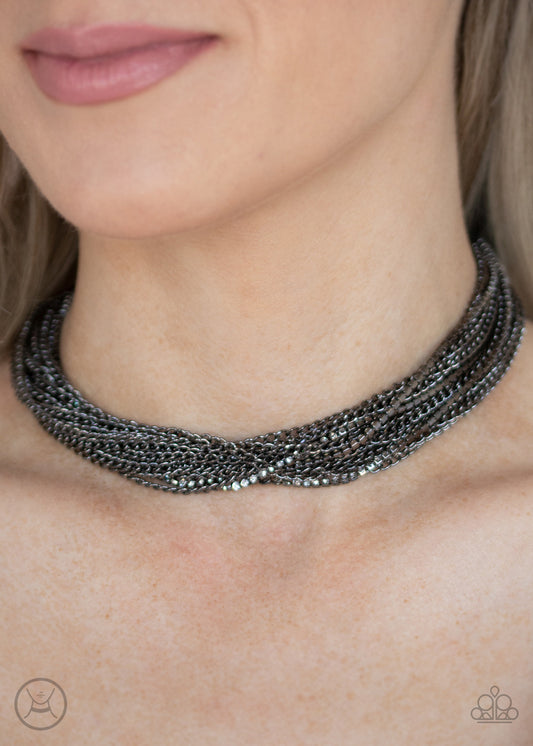 Catch You LAYER - black - Paparazzi necklace