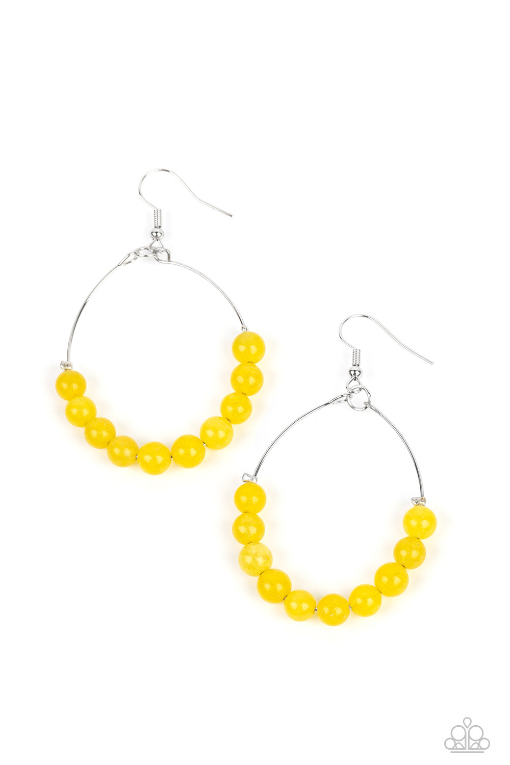 Catch a Breeze - yellow - Paparazzi earrings