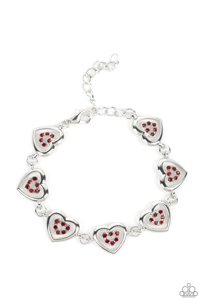 Catching Feelings - red - Paparazzi bracelet