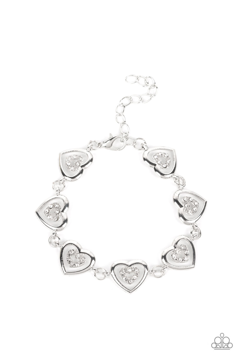 Catching Feelings - white - Paparazzi bracelet