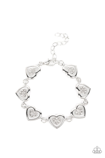Catching Feelings - white - Paparazzi bracelet