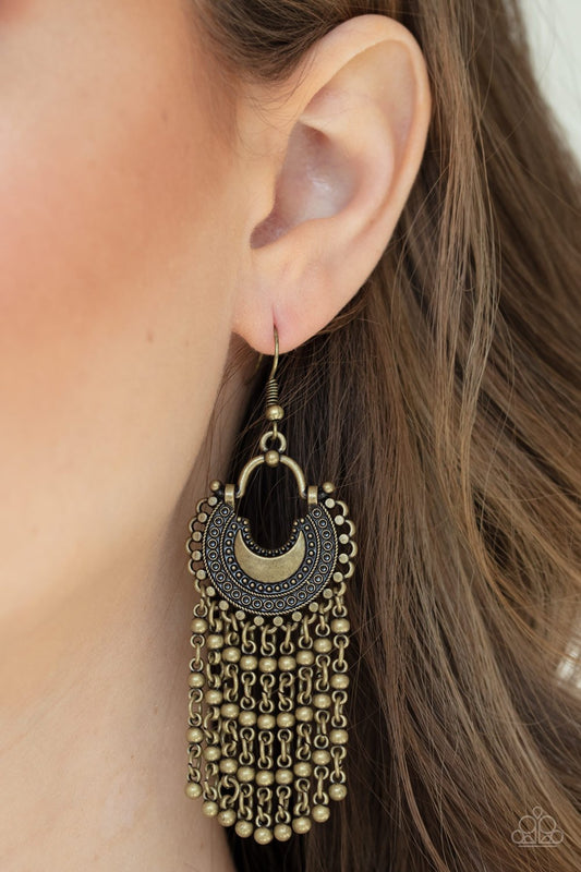 Catching Dreams-brass-Paparazzi earrings