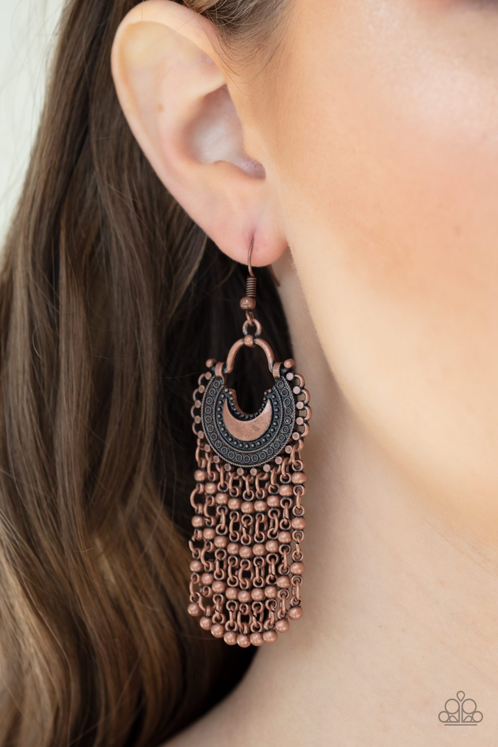 Catching Dreams-copper-Paparazzi earrings