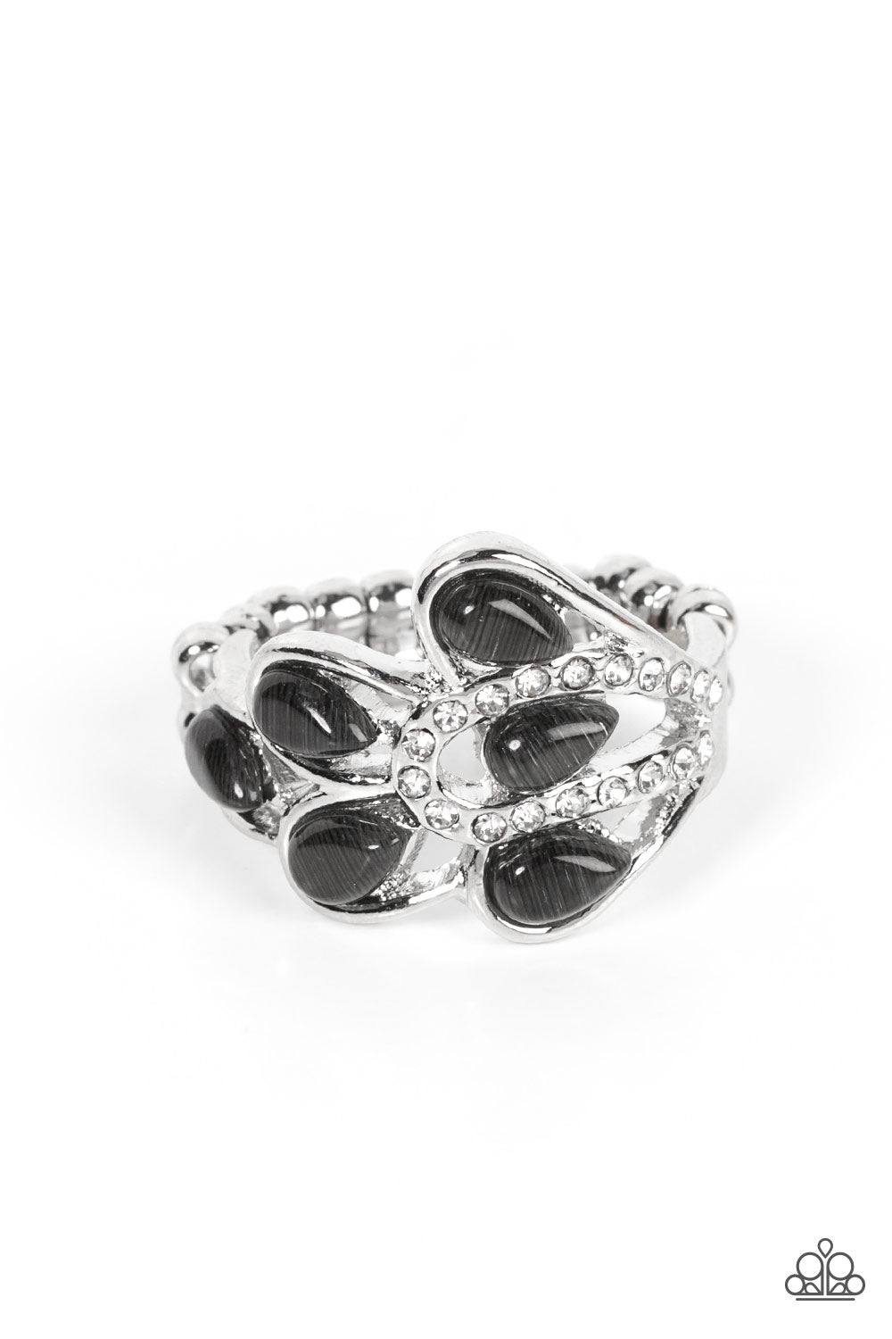 Cats Eye Cadence - black - Paparazzi ring