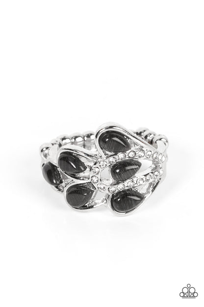 Cats Eye Cadence - black - Paparazzi ring