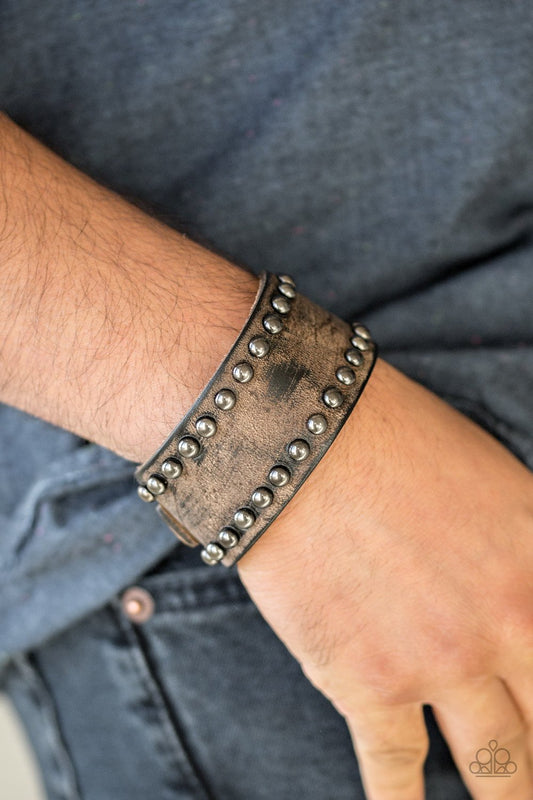 Cattle Drive-brown-Paparazzi mens bracelet