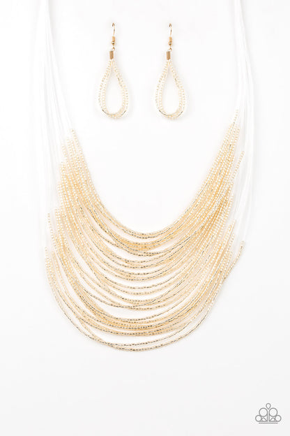 Catwalk Queen - gold - Paparazzi necklace