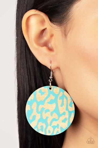 Catwalk Safari - blue - Paparazzi earrings
