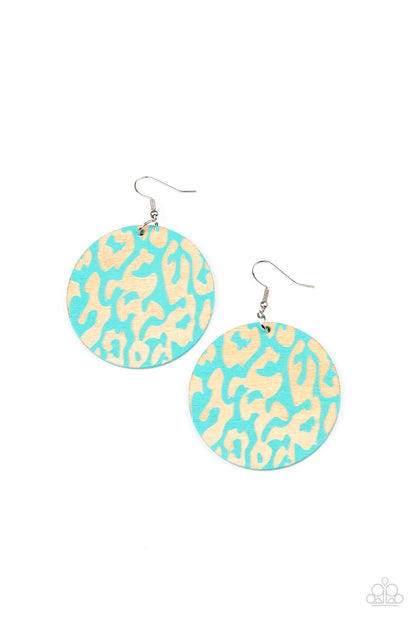 Catwalk Safari - blue - Paparazzi earrings