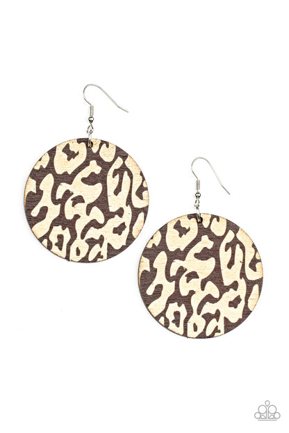 Catwalk Safari - brown - Paparazzi earrings
