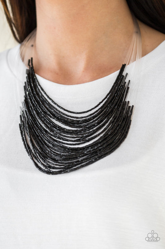 Catwalk Queen- black - Paparazzi necklace