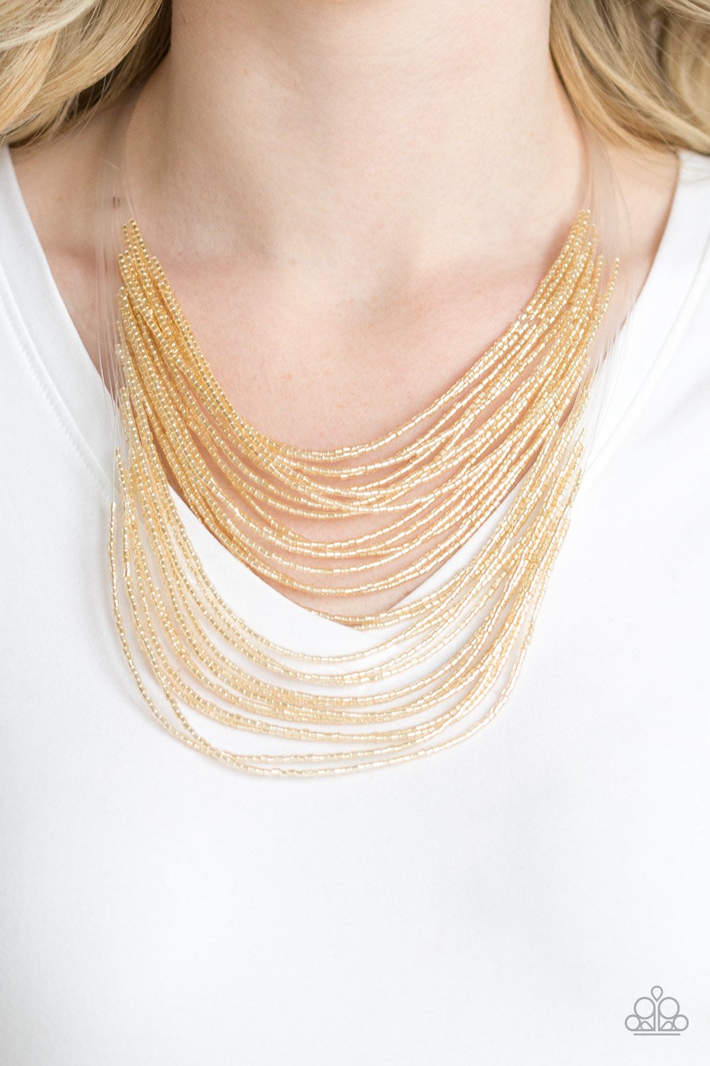 Catwalk Queen - gold - Paparazzi necklace