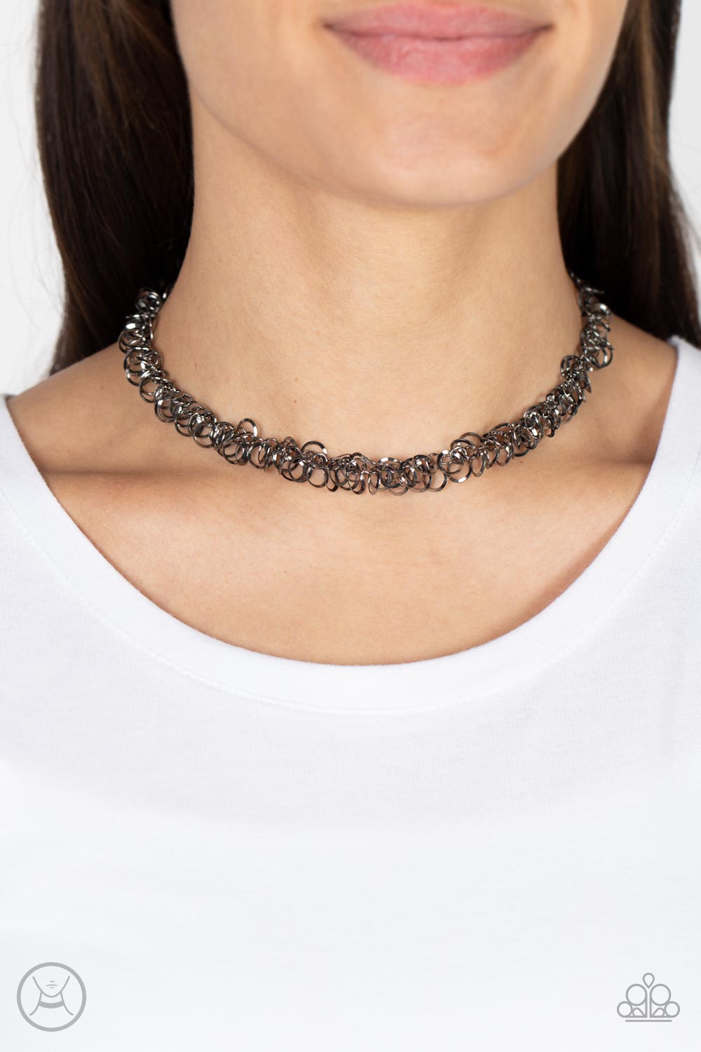Cause a Commotion - black - Paparazzi necklace