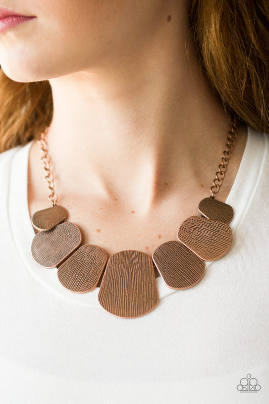 Cave the Day - copper - Paparazzi necklace