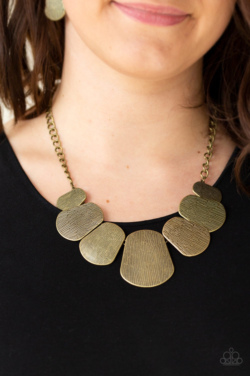 Cave of the Day - brass - Paparazzi necklace