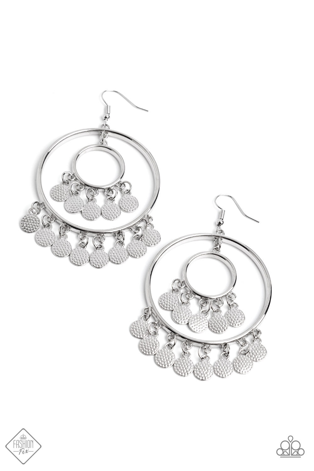 Caviar Command - silver - Paparazzi earrings