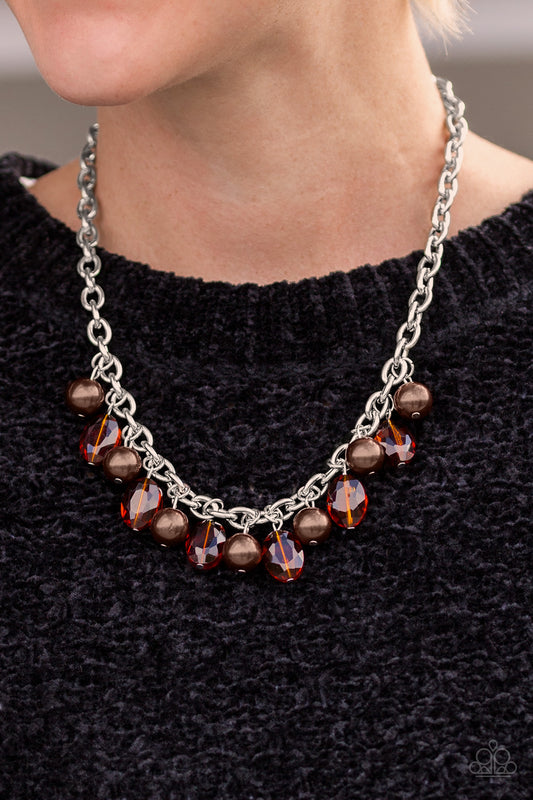 Celebrity Status - brown - Paparazzi necklace