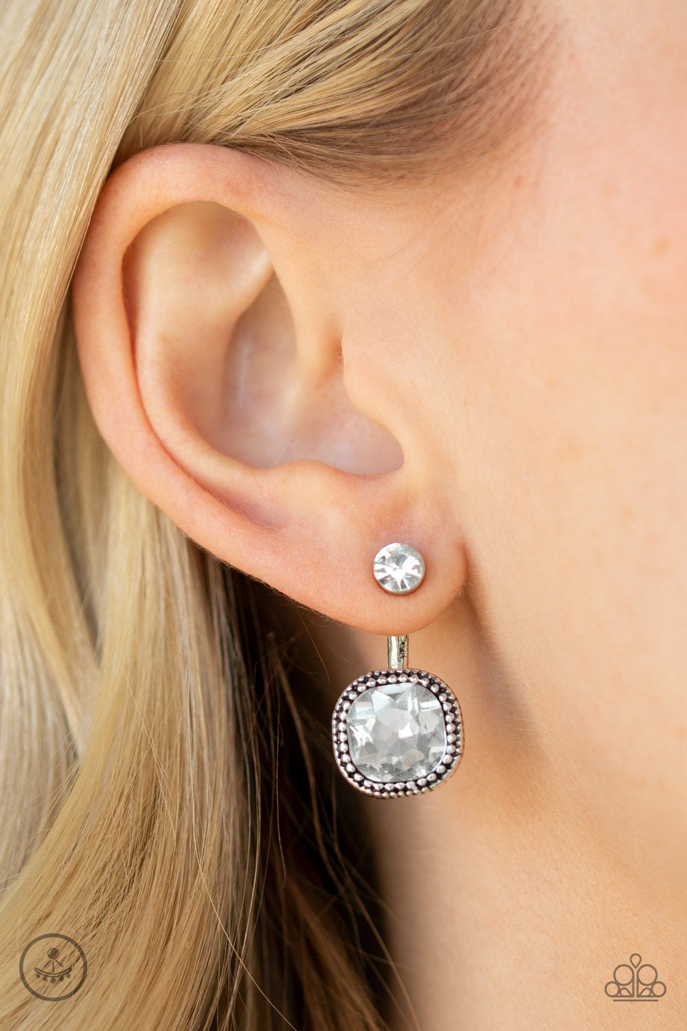 Celebrity Cache - white - Paparazzi earrings